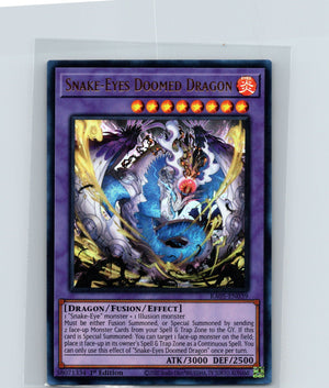 Snake-Eyes Doomed Dragon 1st Edition Ultra Rare RA05-EN039 NM