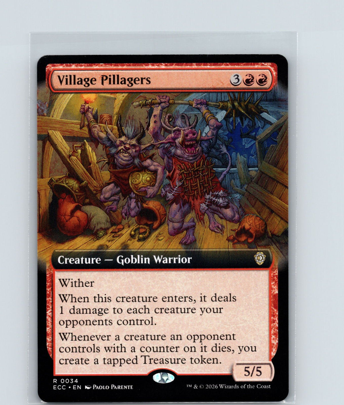 Village Pillagers (Extended Art) R Commander: Lorwyn Eclipsed 34 NM