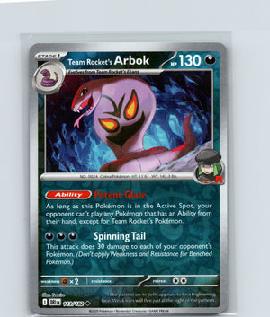 Team Rocket's Arbok Reverse Holo Uncommon SV10: Destined Rivals 113/182 NM