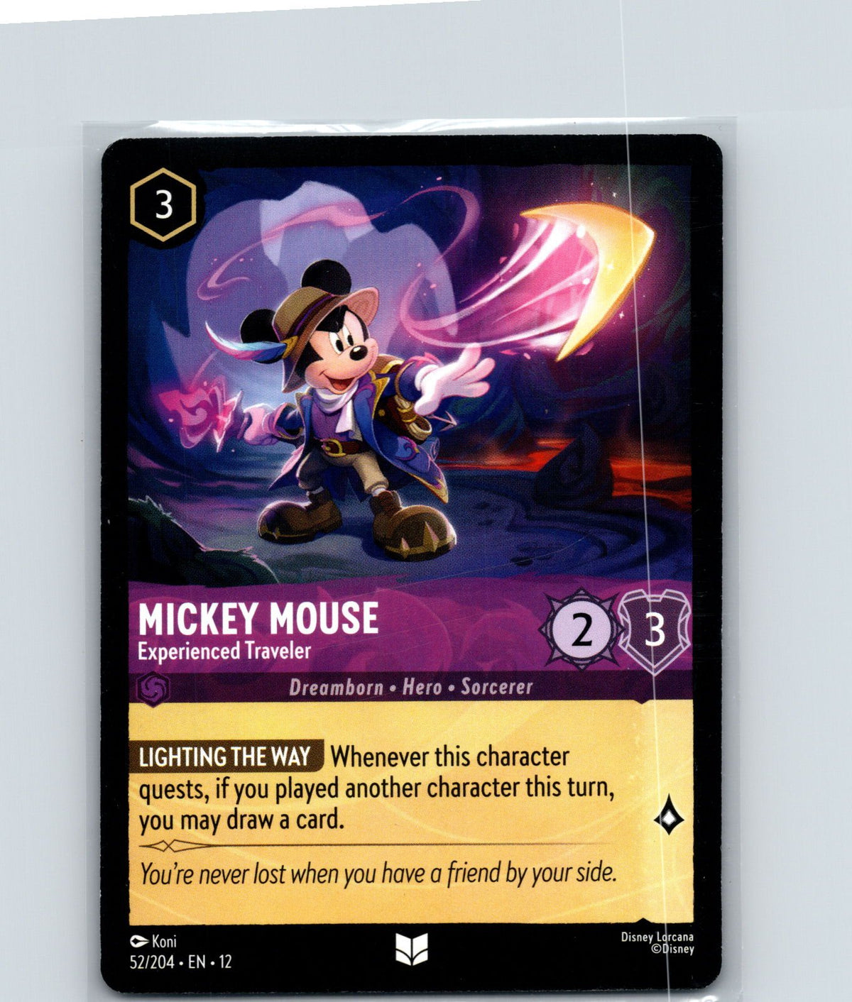 Mickey Mouse - Experienced Traveler Uncommon Wilds Unknown 52/204 NM