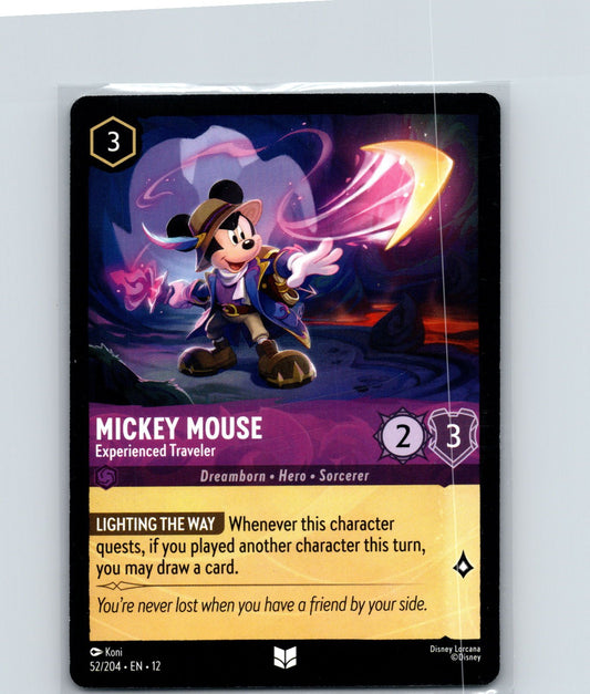 Mickey Mouse - Experienced Traveler Uncommon Wilds Unknown 52/204 NM