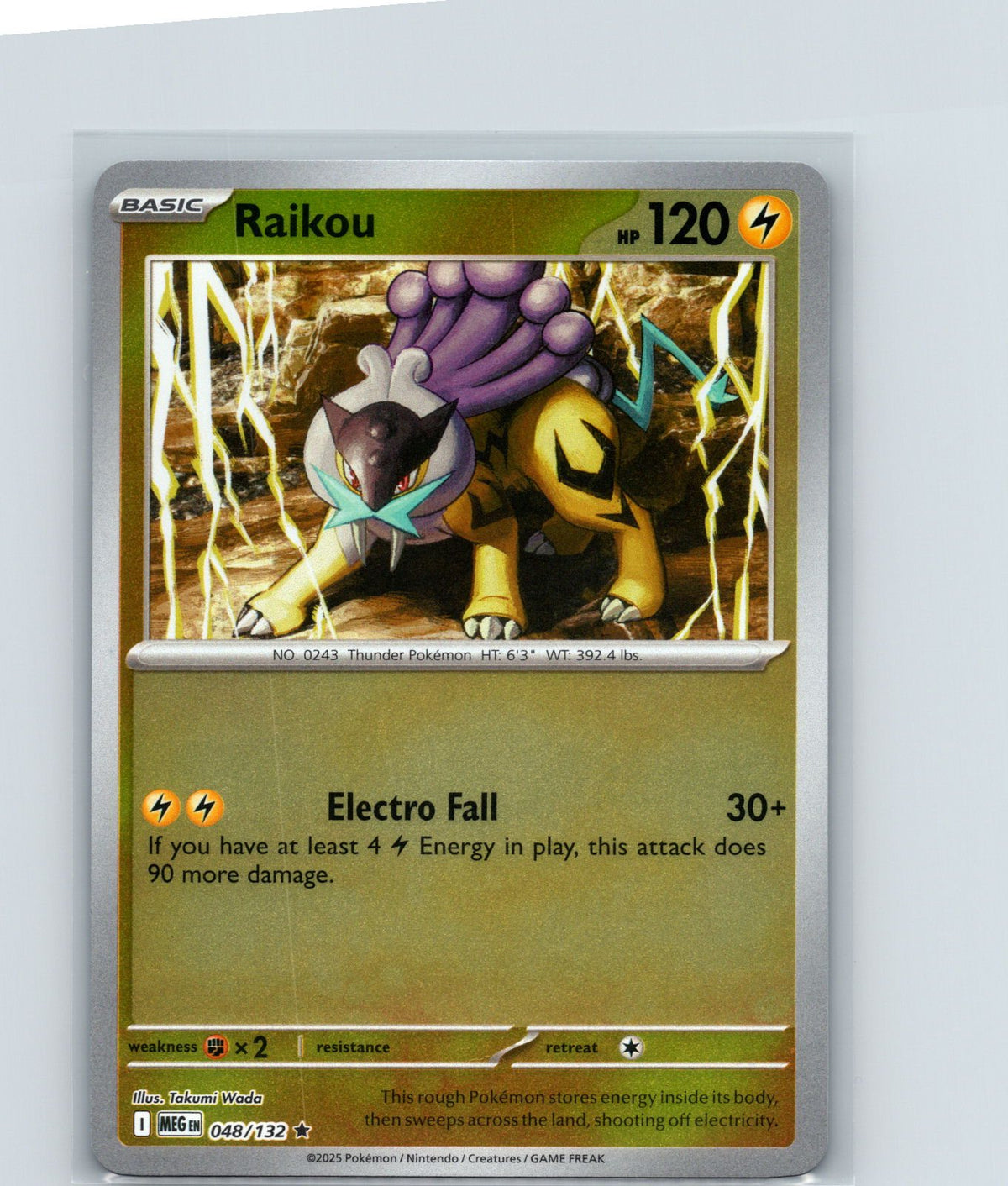 Raikou Holo Rare ME01: Mega Evolution 048/132 NM