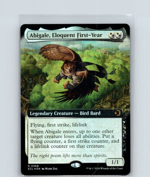 Abigale, Eloquent First-Year (Extended Art) Foil R Lorwyn Eclipsed 368 NM