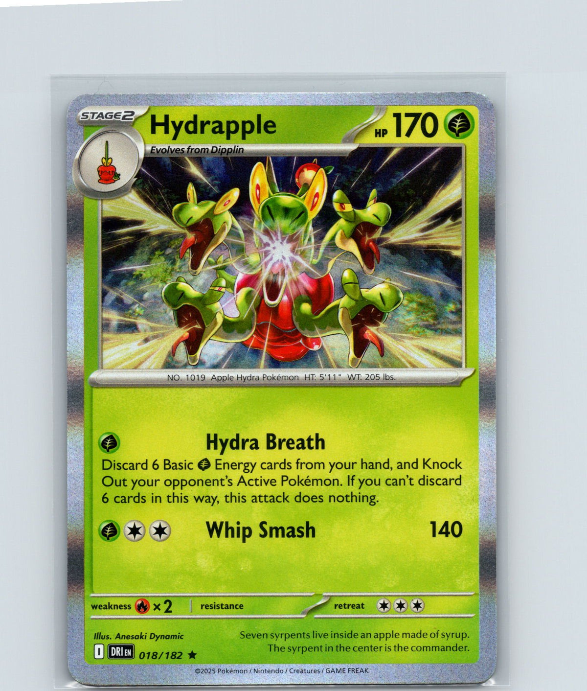 Hydrapple Holo Rare SV10: Destined Rivals 018/182 NM
