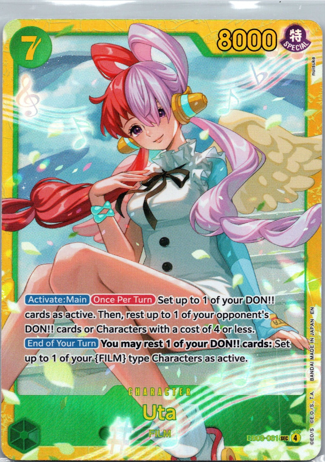 Uta (061) Foil SEC Extra Booster: One Piece Heroines Edition EB03-061 NM