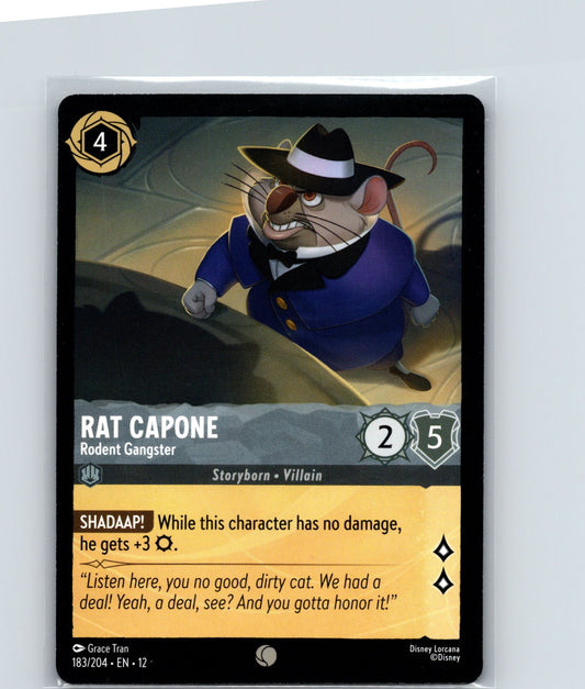 Rat Capone - Rodent Gangster Common Wilds Unknown 183/204 NM