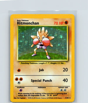 Hitmonchan Holo Rare Base Set 007/102 MP