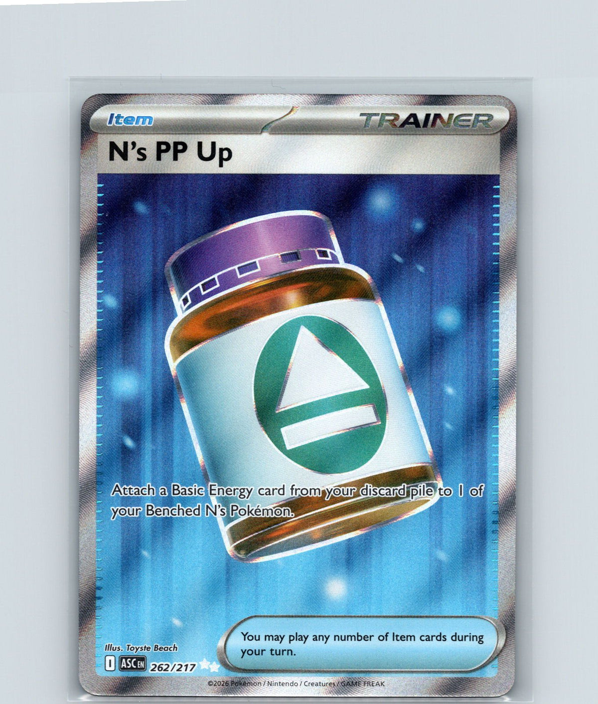 N's PP Up Holo Ultra Rare ME: Ascended Heroes 262/217 NM
