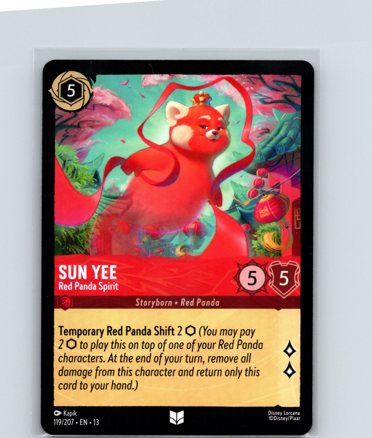 Sun Yee - Red Panda Spirit Uncommon Attack of the Vine! 119/207 NM