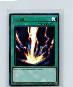 Raigeki (Ultra Rare) 1st Edition Ultra Rare Rarity Collection 5 RA05-EN110 NM