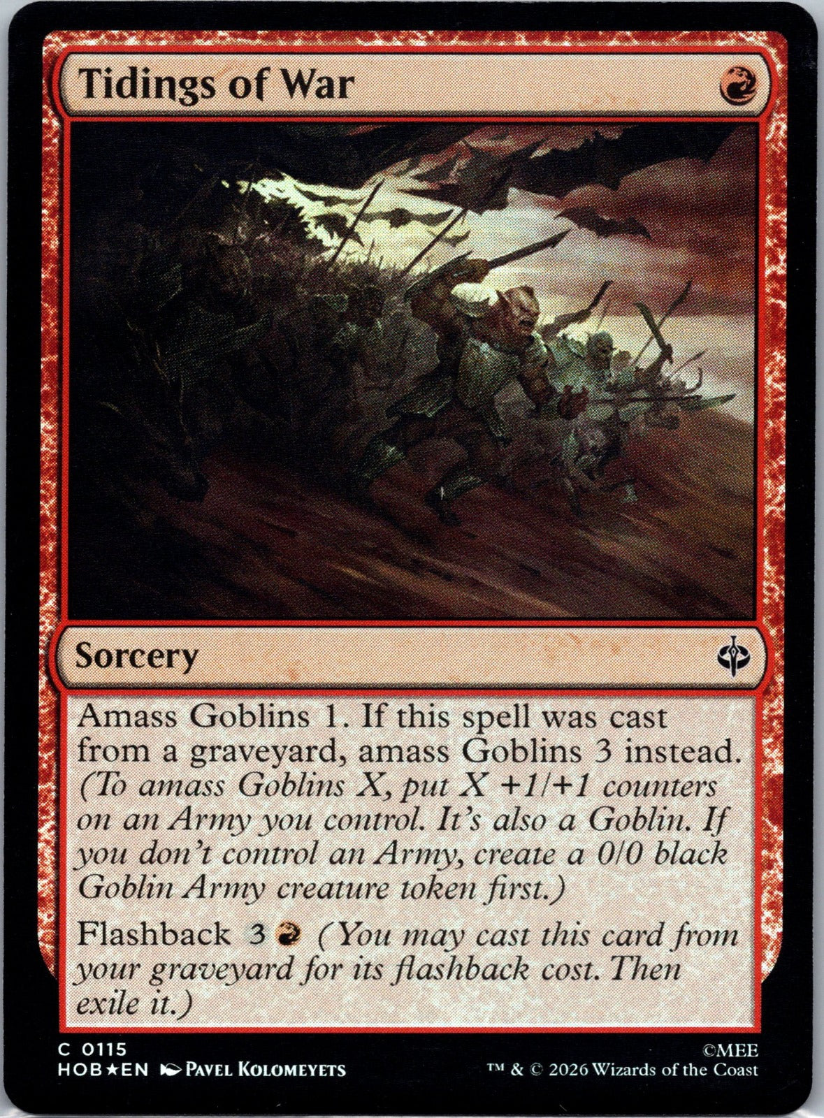 Tidings of War Foil C The Hobbit 115 NM