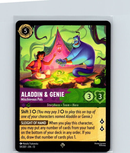 Aladdin & Genie - Mischievous Pals Super Rare Attack of the Vine! 59/207 NM