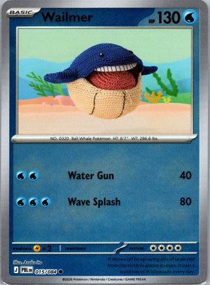 Wailmer Reverse Holo Common ME05: Pitch Black 015/084 NM