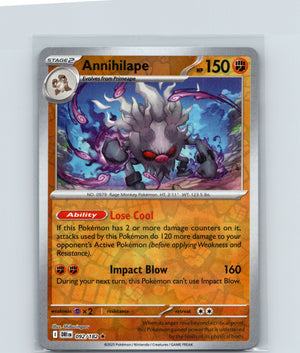 Annihilape Reverse Holo Rare SV10: Destined Rivals 092/182 NM