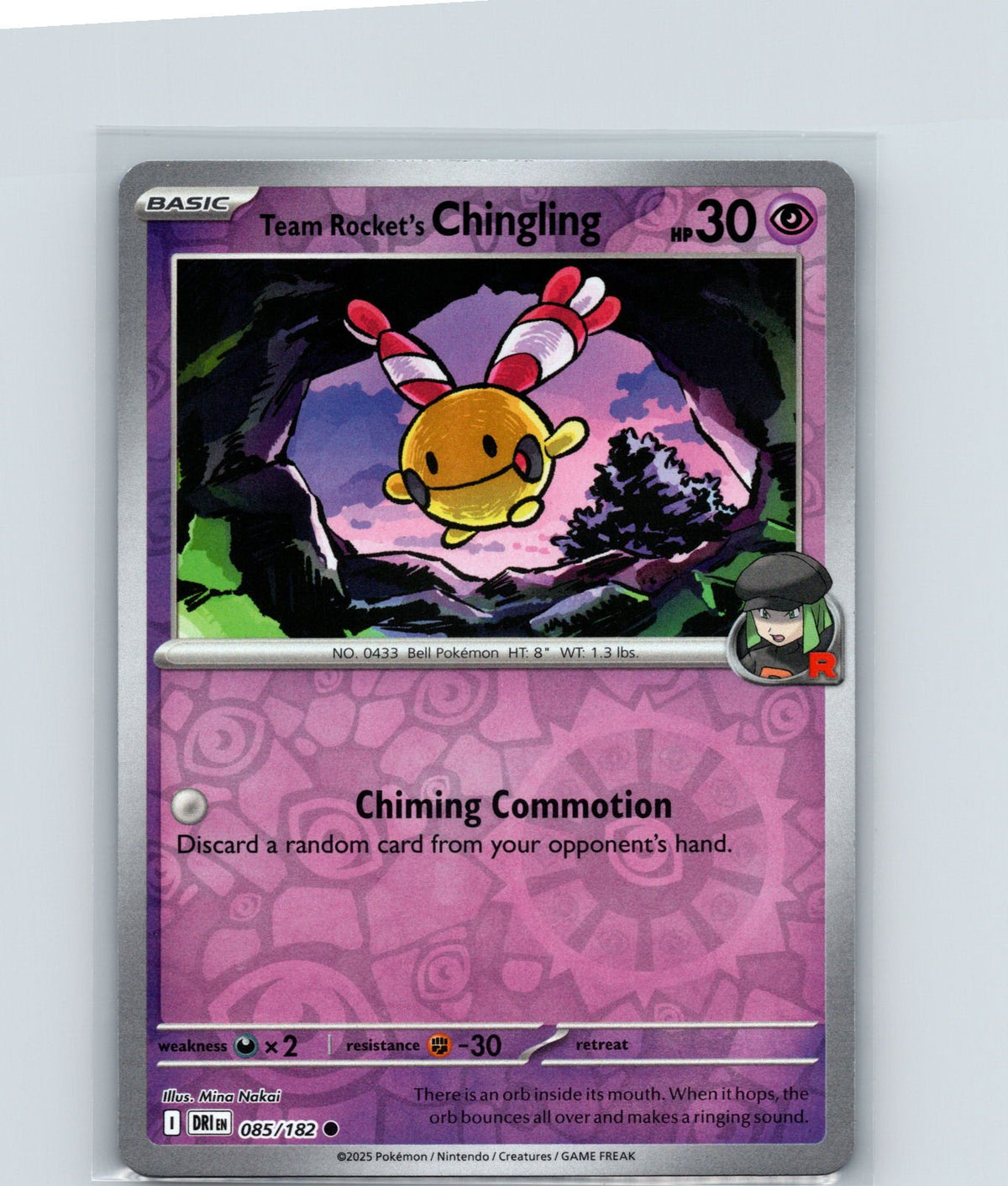 Team Rocket's Chingling Reverse Holo Common SV10: Destined Rivals 085/182 NM
