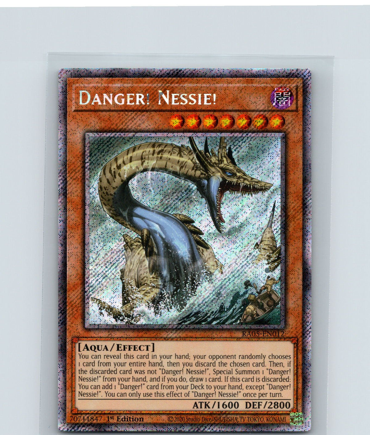 Danger! Nessie! Platinum Secret Rare 1st Edition RA05-EN012 NM