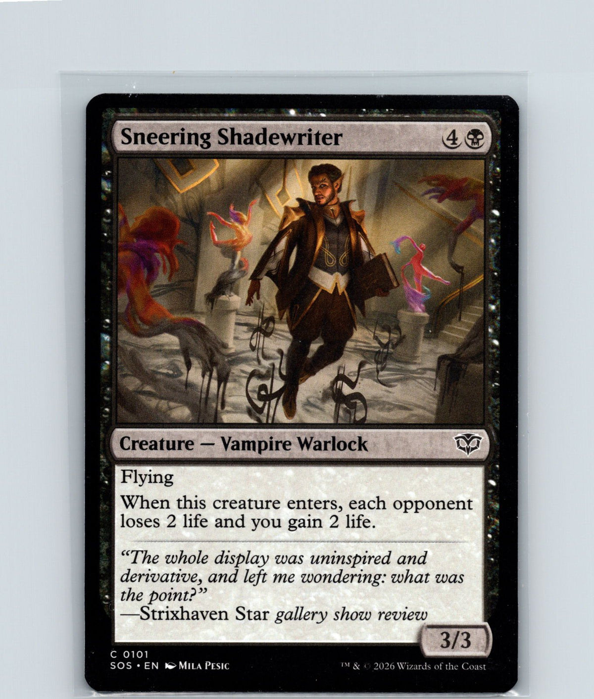 Sneering Shadewriter C Secrets of Strixhaven 101 NM