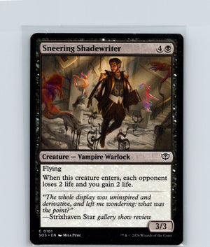 Sneering Shadewriter C Secrets of Strixhaven 101 NM