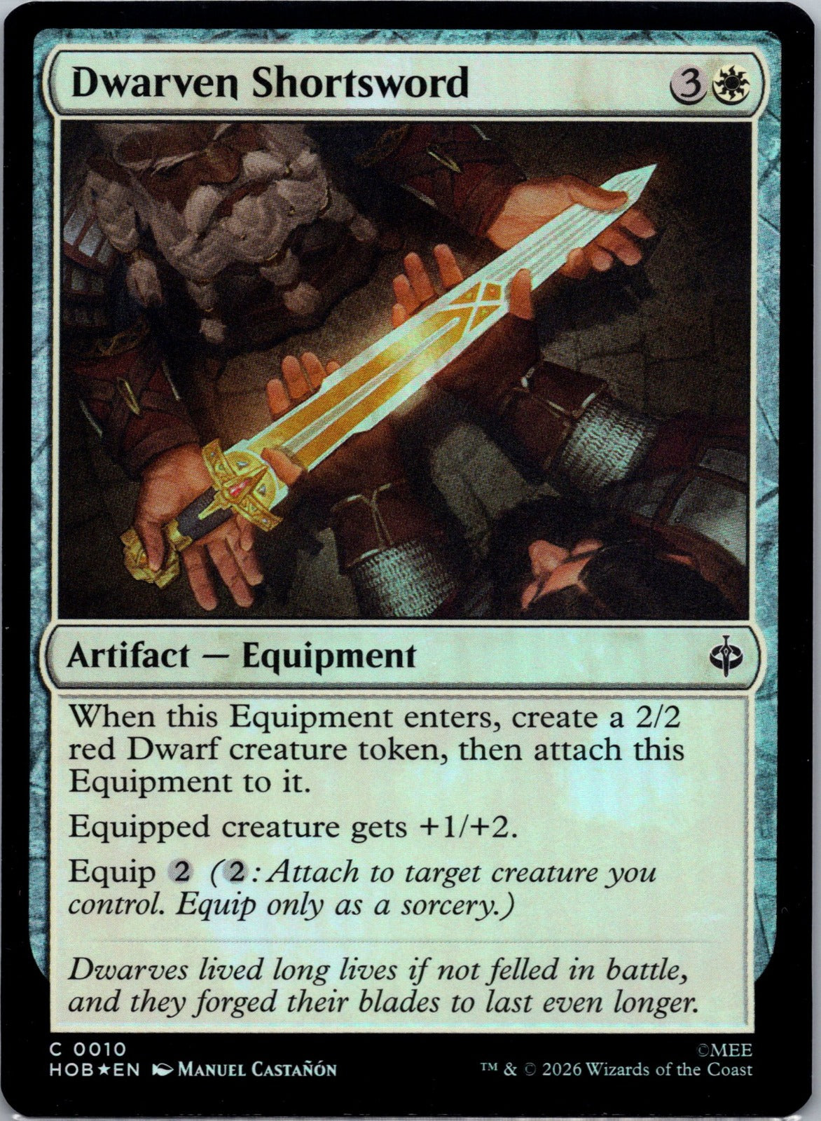Dwarven Shortsword Foil C The Hobbit 10 NM