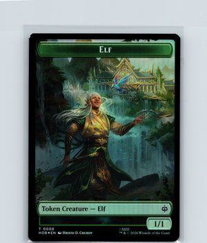 Elf // Treasure (0013) Double-Sided Token Foil T The Hobbit 8 // 13 NM