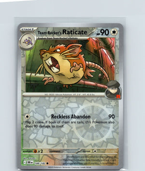 Team Rocket's Raticate Reverse Holo Common SV10: Destined Rivals 148/182 NM