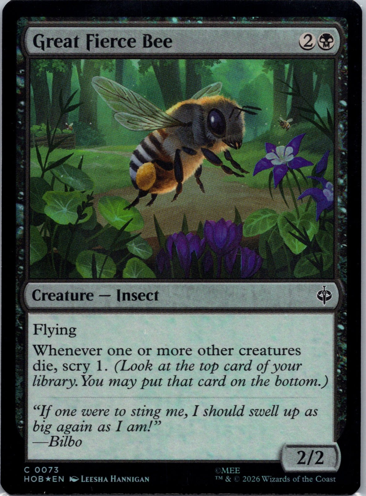 Great Fierce Bee Foil C The Hobbit 73 NM