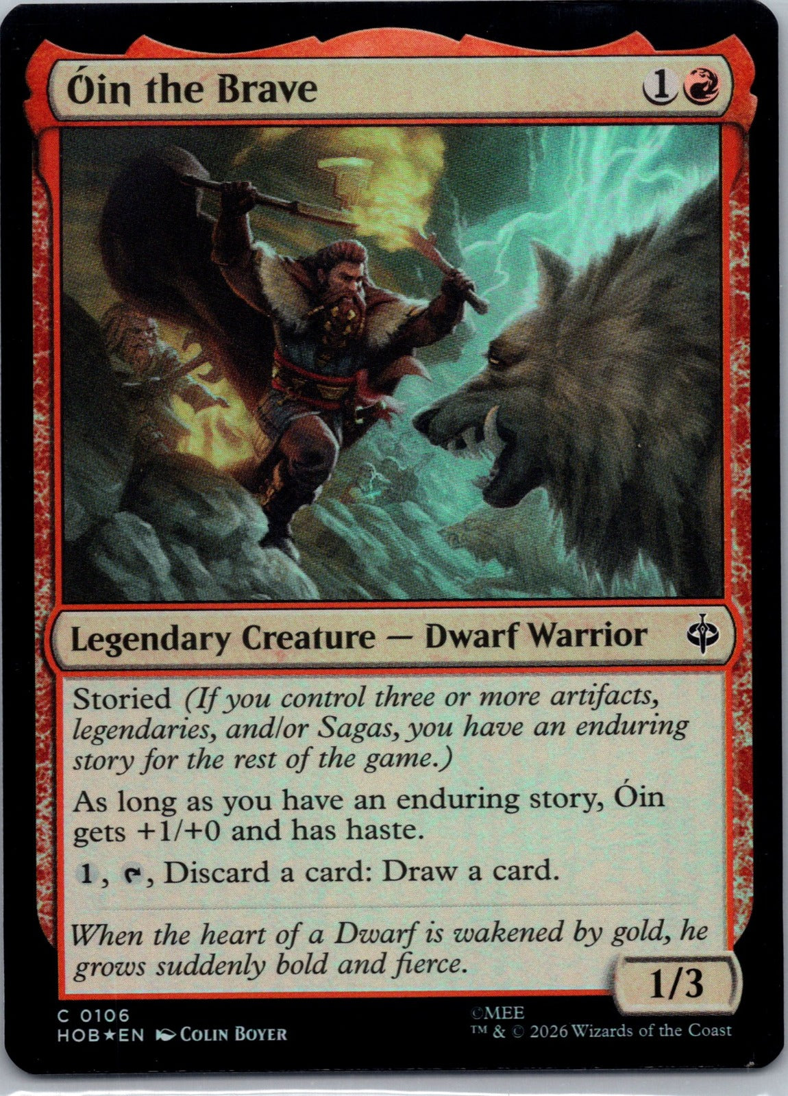 Oin the Brave Foil C The Hobbit 106 NM