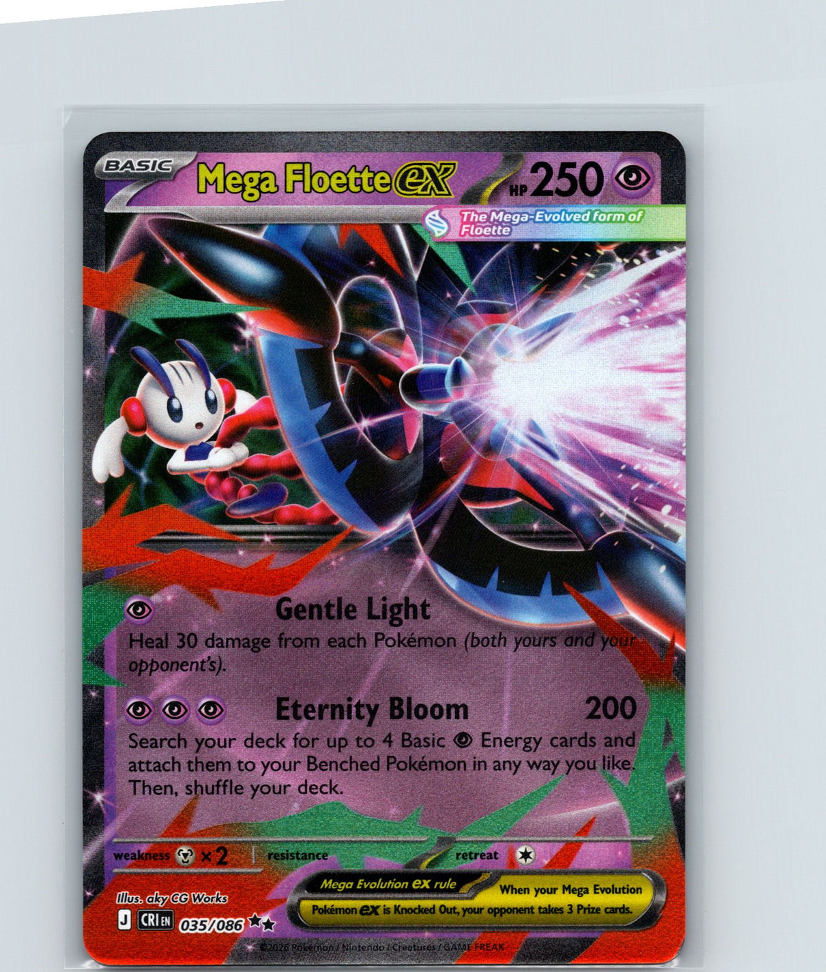 Mega Floette ex Holo Double Rare ME04: Chaos Rising 035/086 NM