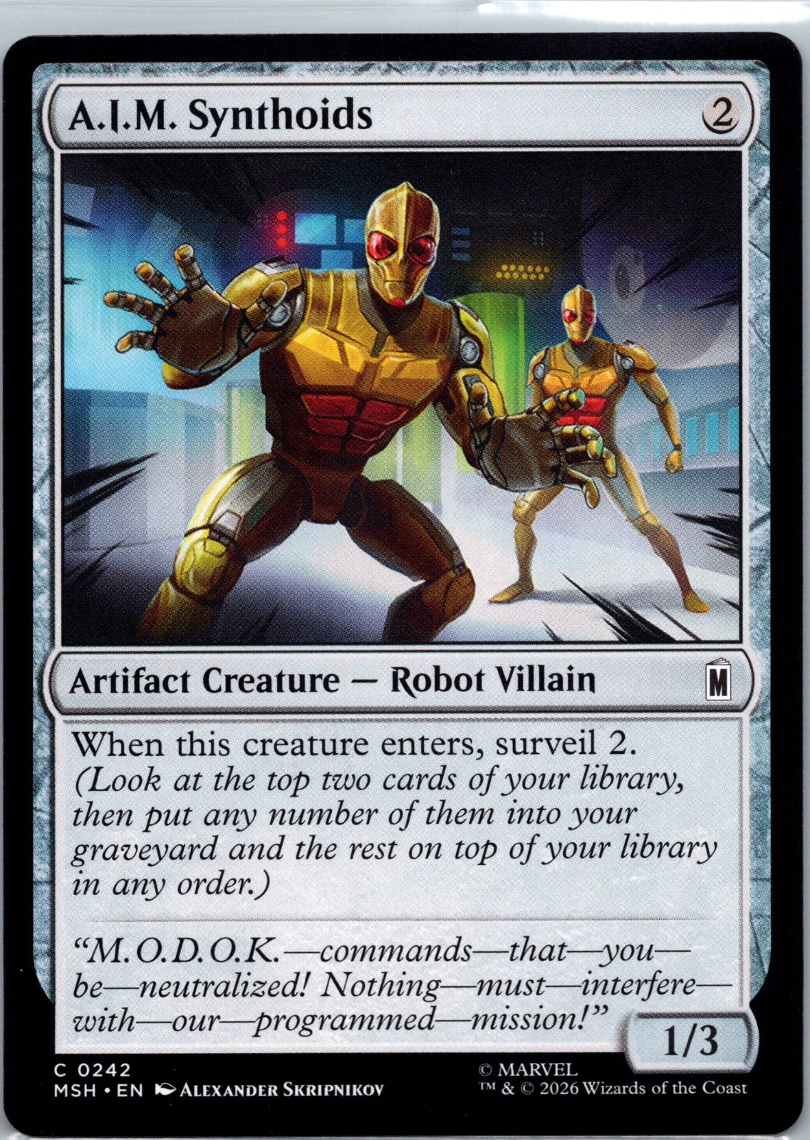 A.I.M. Synthoids C Marvel Super Heroes 242 NM