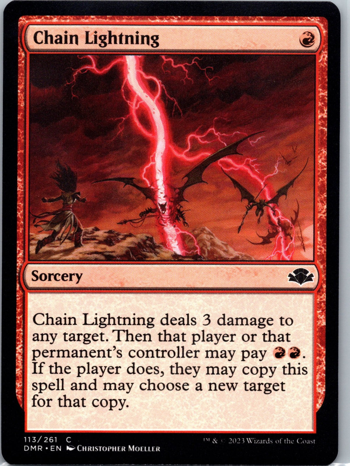 Chain Lightning C Dominaria Remastered 113 NM