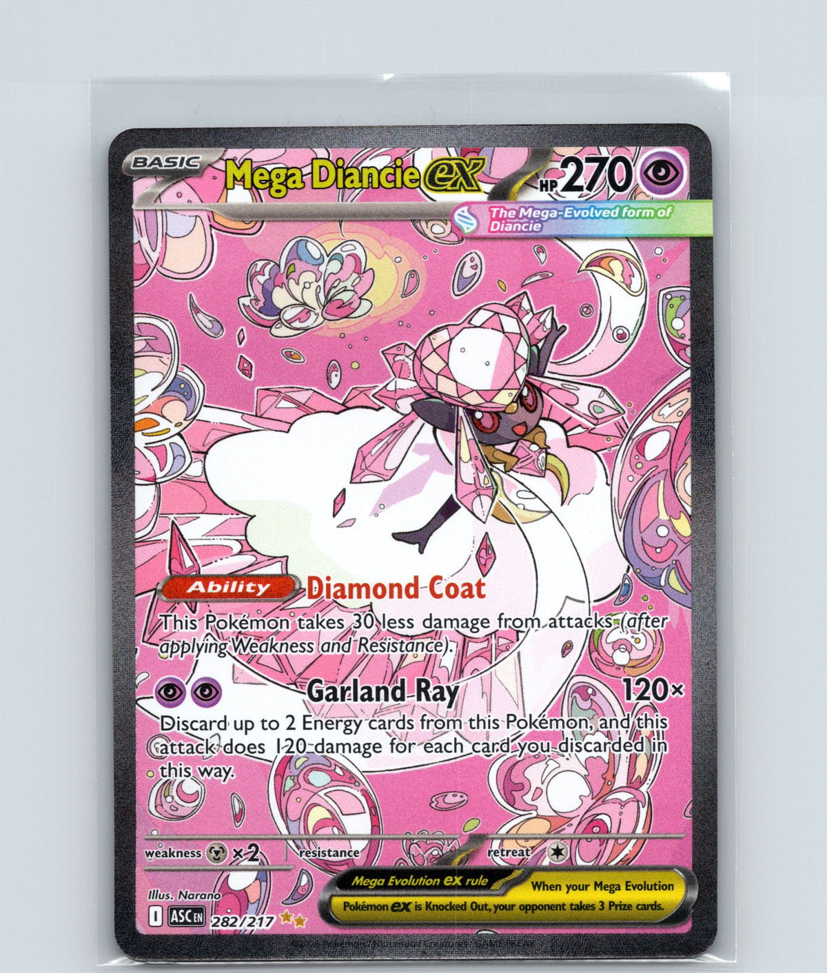 Mega Diancie ex Holo Special Illustration Rare ME: Ascended Heroes 282/217 NM