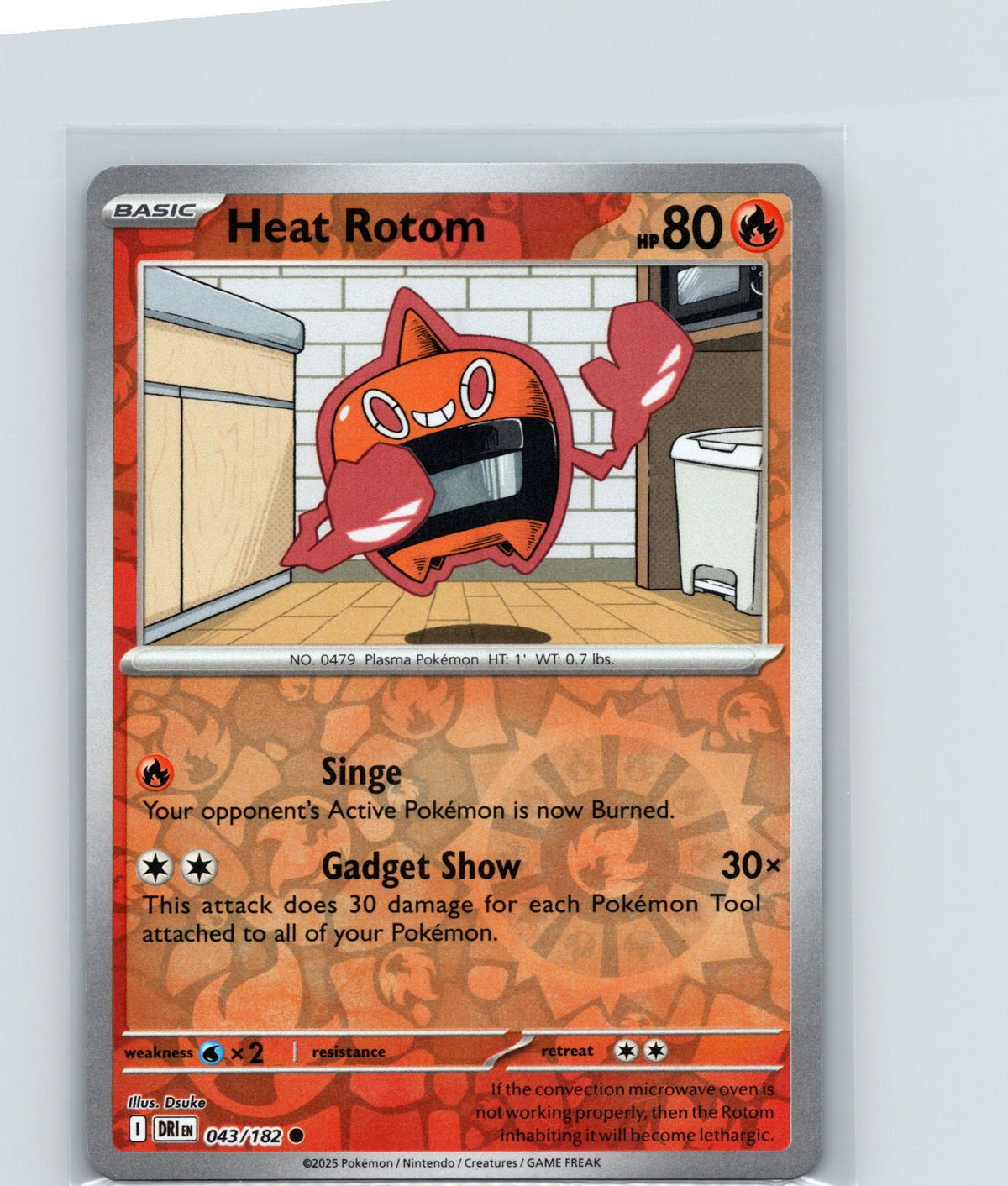 Heat Rotom Reverse Holo Common SV10: Destined Rivals 043/182 NM