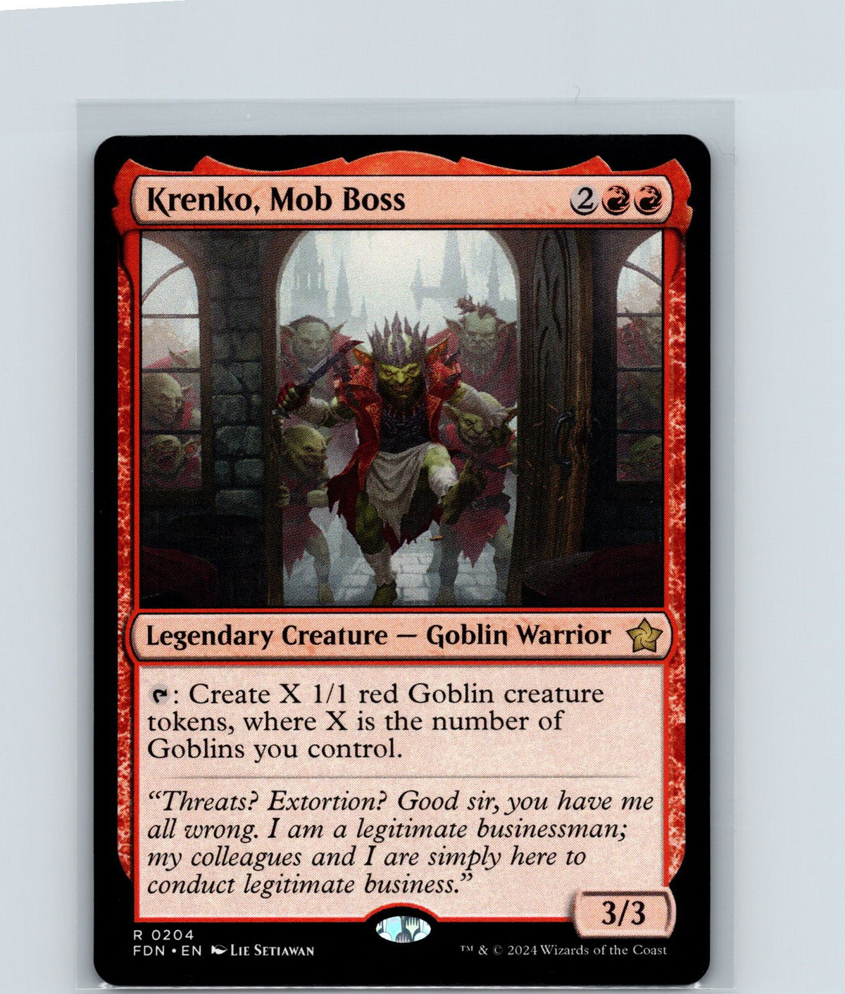 Krenko, Mob Boss R Foundations 204 NM