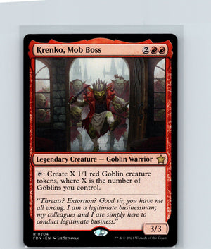 Krenko, Mob Boss R Foundations 204 NM