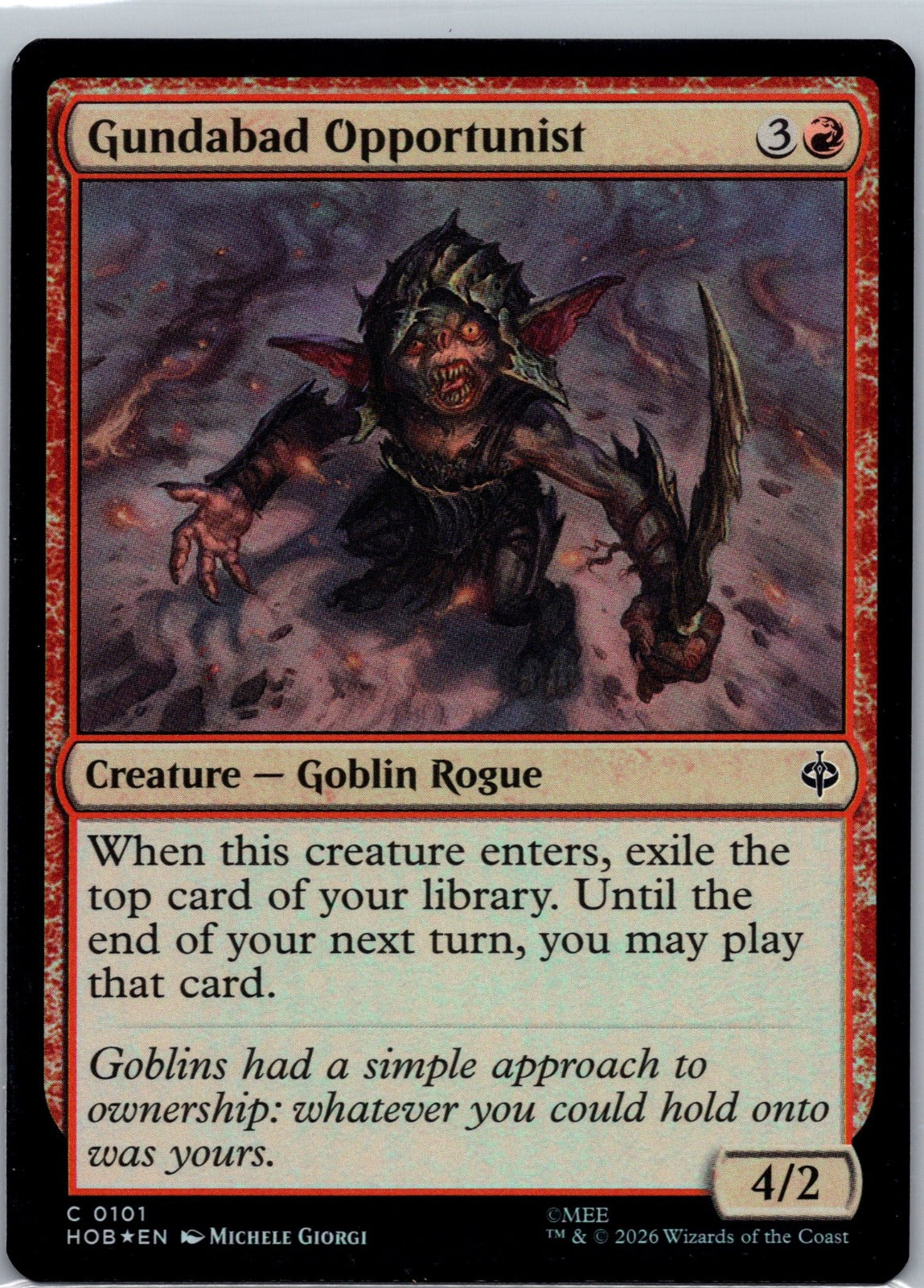 Gundabad Opportunist Foil C The Hobbit 101 NM