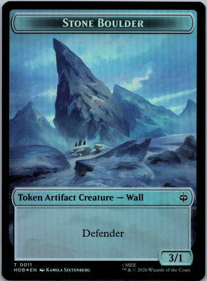 Stone Boulder // Bear Double-Sided Token Foil T The Hobbit 11 // 7 NM