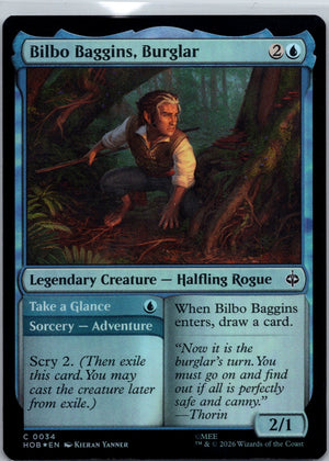 Bilbo Baggins, Burglar Foil C The Hobbit 34 NM