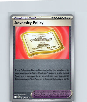 Adversity Policy Reverse Holo Uncommon ME04: Chaos Rising 074/086 NM