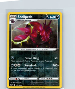 Scolipede Rare SWSH06: Chilling Reign 107/198 NM