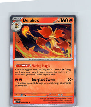Delphox Holo Rare ME04: Chaos Rising 013/086 NM