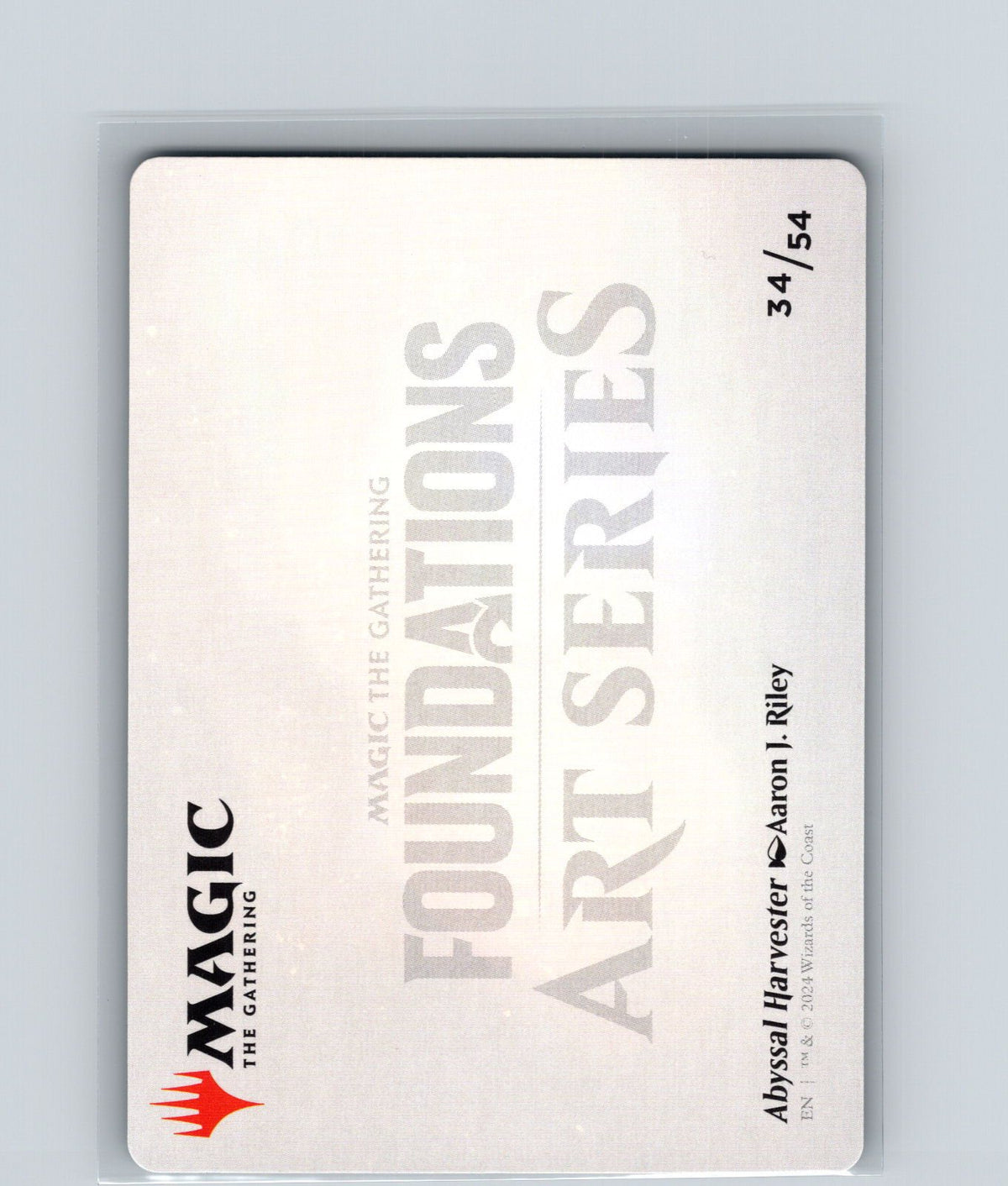 Abyssal Harvester Art Card (/54) S Art Series: Foundations 34 NM