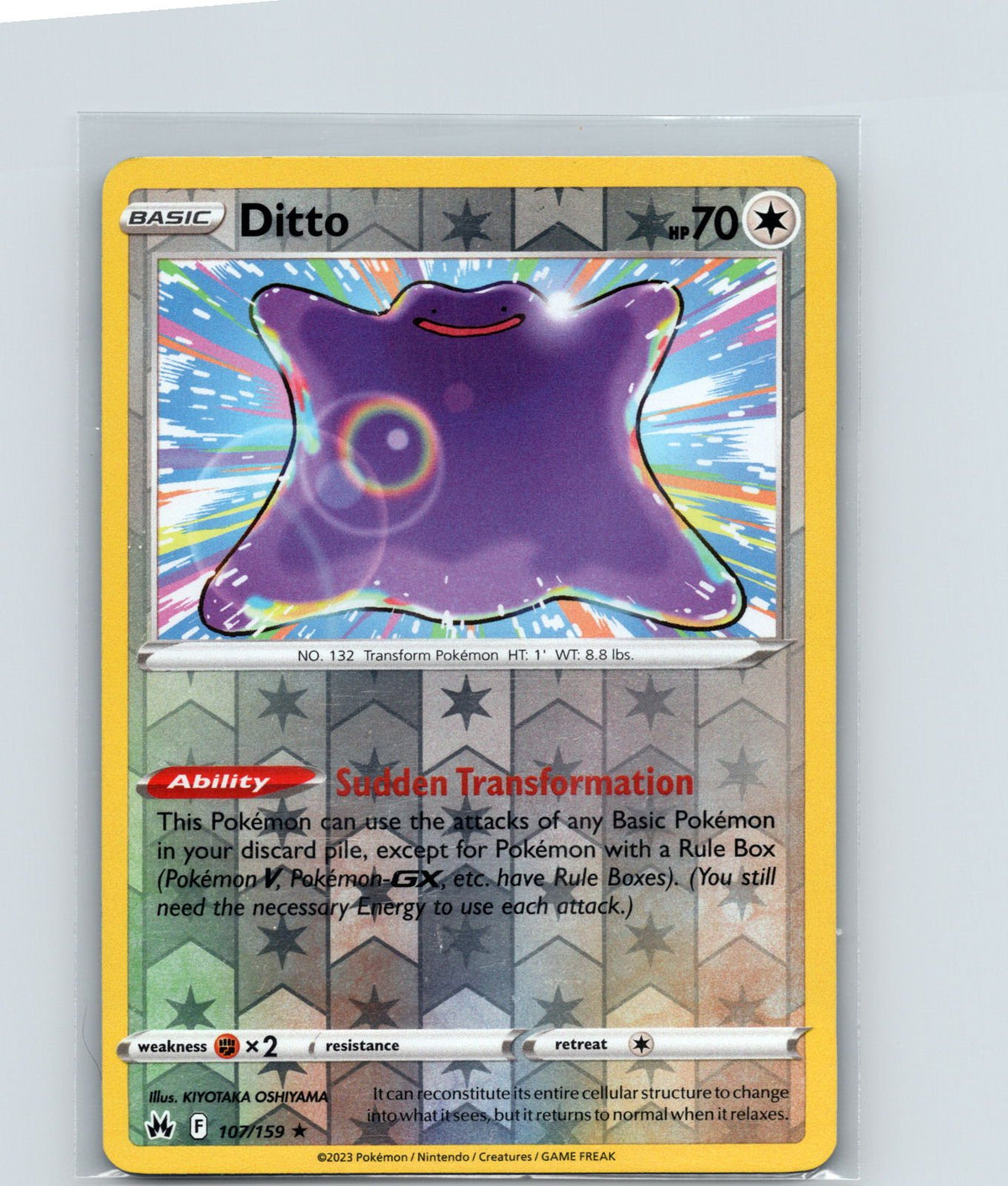 Ditto Holo Rare SWSH: Crown Zenith 107/159 NM