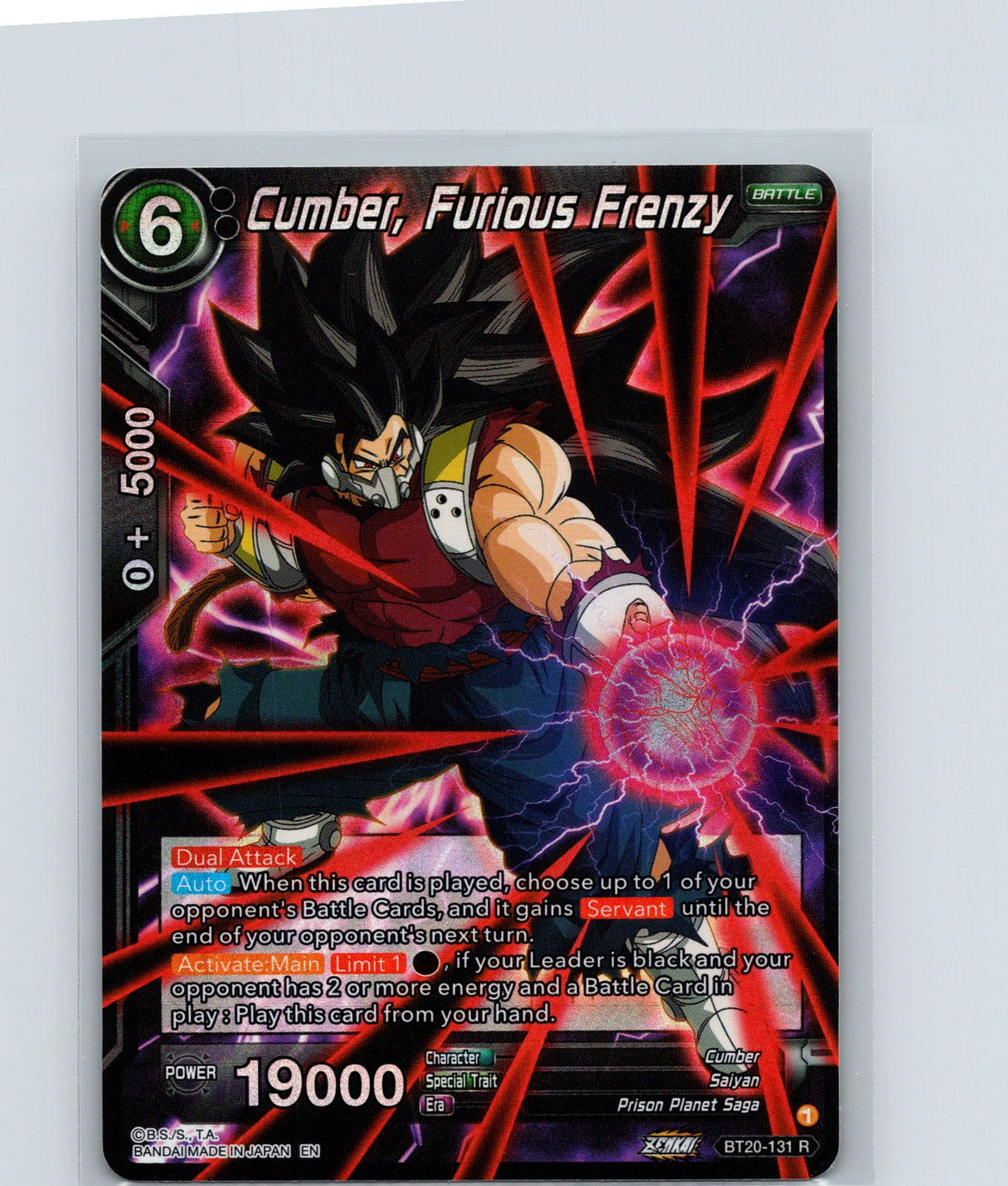 Cumber, Furious Frenzy Foil Rare Power Absorbed BT20-131 NM