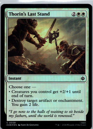 Thorin's Last Stand Foil C The Hobbit 28 NM